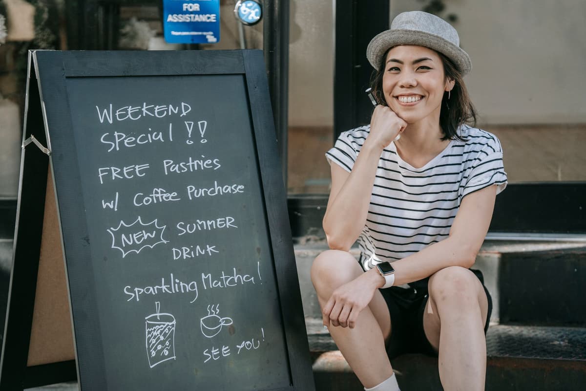 a chalkboard covered in frantic scribbles and coffee stains